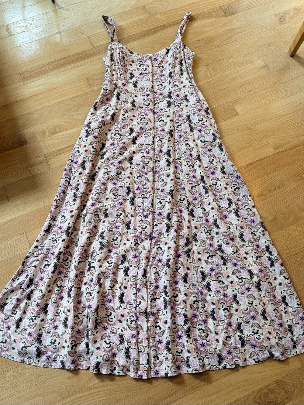 Z Supply Floral Pink Sleeveless Maxi Dress xs EUC